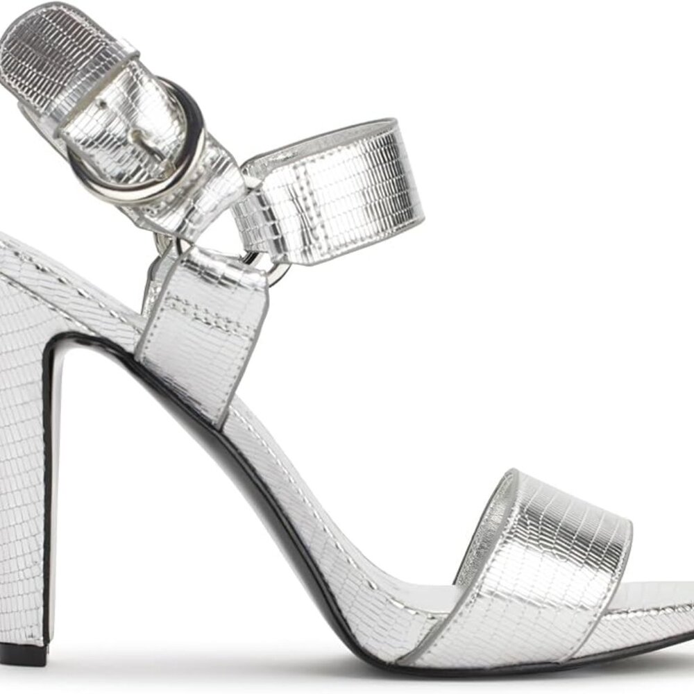NWOB KARL LAGERFELD Cieone Croc Embossed Sandal